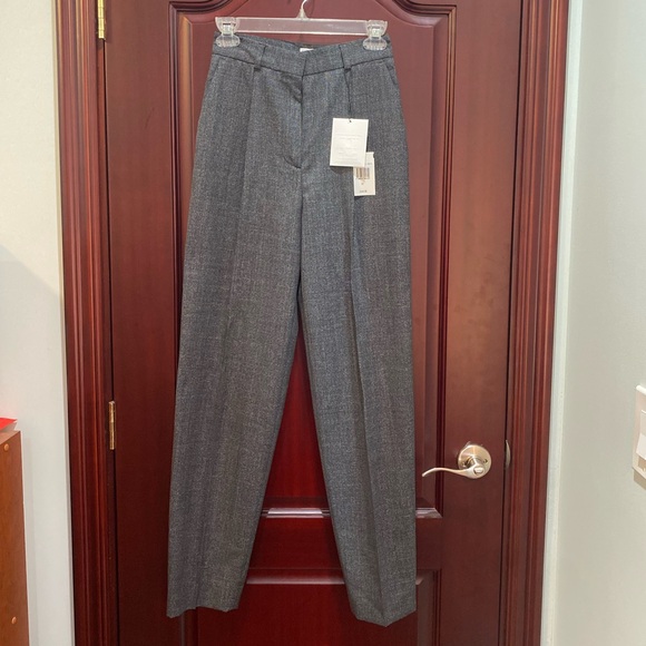 TOTEME Pleated wool-blend straight pants size 32 - Picture 3 of 15